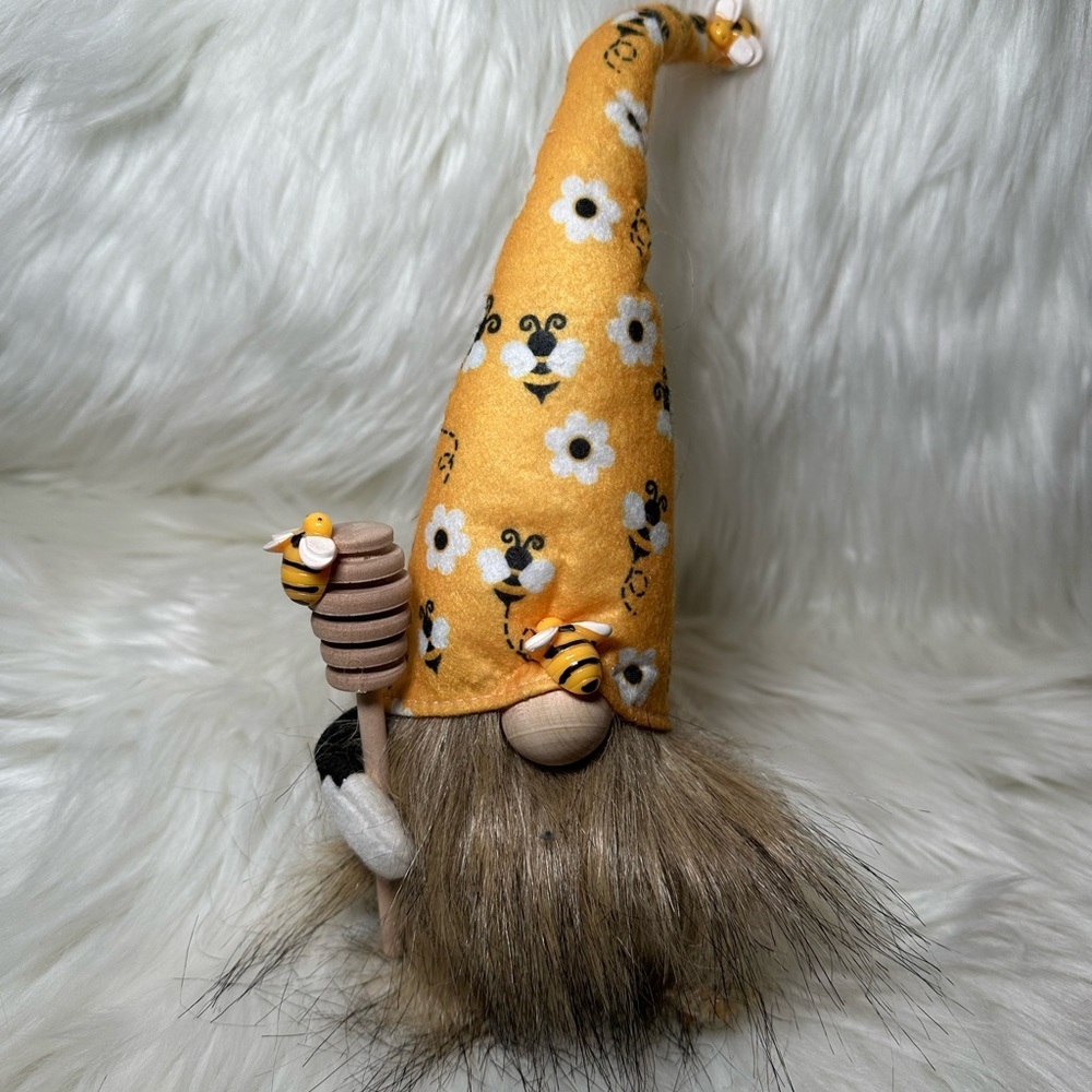 Yellow Bee Gnome Hat for Decor